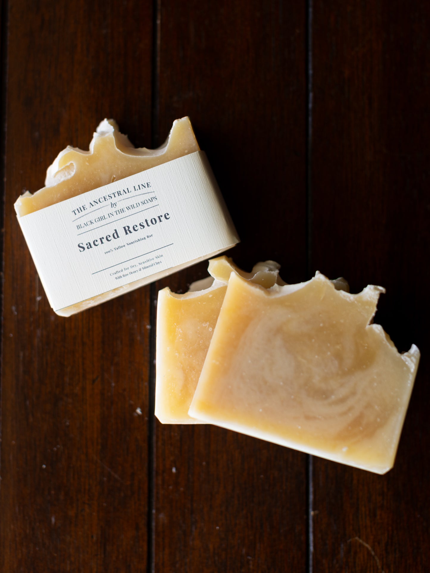 Sacred Restore | Ancestral Tallow & Honey Soap Bar for Dry Sensitive Skin 🌿