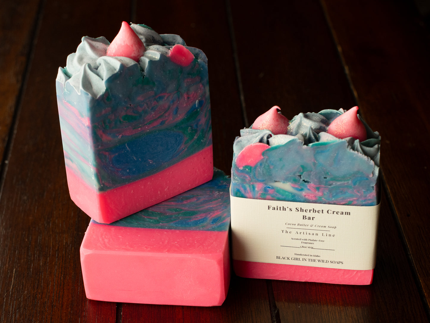 Faith’s Sherbet Cream Bar | Rainbow Sherbet Soap | Creamy Coconut Milk Soap