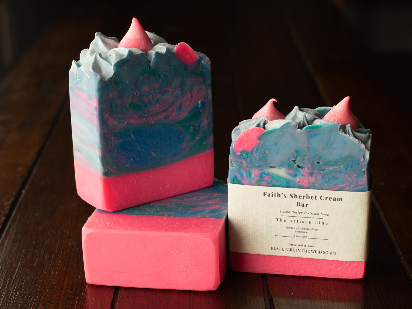 Faith’s Sherbet Cream Bar | Rainbow Sherbet Soap | Creamy Coconut Milk Soap